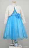 ピアノ発表会や結婚式にぴったりのカラーの女の子用キッズドレス。シンプルで美しいシルエットが魅力のAngel's Closetの子供ドレス レンタル商品（【レンタル】スパンコール＆チュール子供ドレス(kd305)アクア）｜画像11