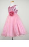 ピアノ発表会や結婚式にぴったりのカラーの女の子用キッズドレス。シンプルで美しいシルエットが魅力のAngel's Closetの子供ドレス レンタル商品（【レンタル】スパンコール＆チュール子供ドレス(kd305)ダスティローズ）｜画像4