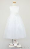 ピアノ発表会や結婚式にぴったりのホワイトカラーの女の子用キッズドレス。シンプルで美しいシルエットが魅力のAngel's Closetの子供ドレス レンタル商品（【レンタル】エレガントレース＆チュール子供ドレス(MBK346)オフホワイト）｜画像8