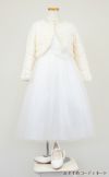 ピアノ発表会や結婚式にぴったりのホワイトカラーの女の子用キッズドレス。シンプルで美しいシルエットが魅力のAngel's Closetの子供ドレス レンタル商品（【レンタル】エレガントレース＆チュール子供ドレス(MBK346)オフホワイト）｜画像11