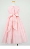 ピアノ発表会や結婚式にぴったりのカラーの女の子用キッズドレス。シンプルで美しいシルエットが魅力のAngel's Closetの子供ドレス レンタル商品（【レンタル】エレガントレース＆チュール子供ドレス(MBK346)ブラッシュ）｜画像5