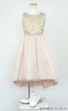 ピアノ発表会や結婚式にぴったりのカラーの女の子用キッズドレス。シンプルで美しいシルエットが魅力のAngel's Closetの子供ドレス レンタル商品（【レンタル】ジャガード＆クリスタルチュールハイ＆ロー子供ドレス(SK805)モカ）｜画像8