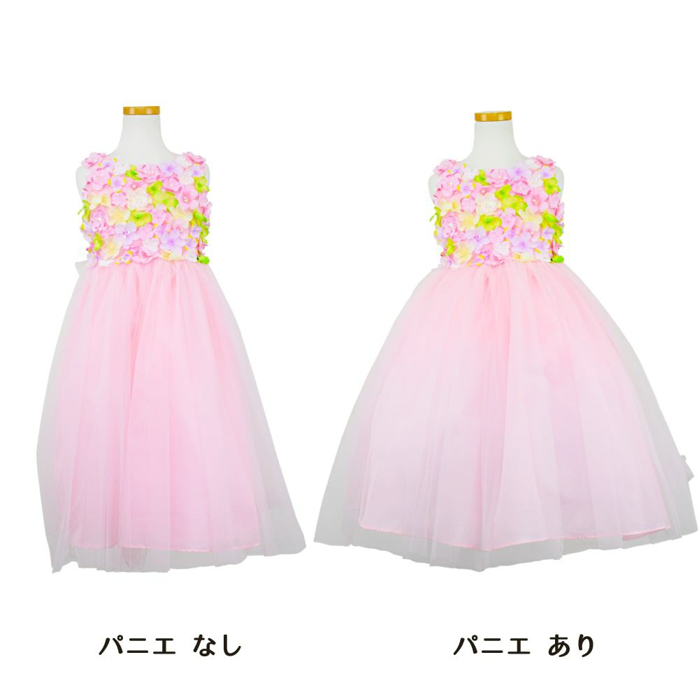 ピアノ発表会や結婚式にぴったりのピンクカラーの女の子用キッズドレス。シンプルで美しいシルエットが魅力のAngel's Closetの子供ドレス レンタル商品（【レンタル】フラワーモチーフチュールリボン子供ドレス(CCD752)ピンク）｜画像6