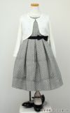 ピアノ発表会や結婚式にぴったりのブラックカラーの女の子用キッズドレス。シンプルで美しいシルエットが魅力のAngel's Closetの子供ドレス レンタル商品（【レンタル】プチポルカドットジャガード子供ドレス(SK520)ブラック）｜画像10