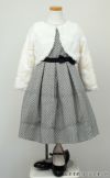 ピアノ発表会や結婚式にぴったりのブラックカラーの女の子用キッズドレス。シンプルで美しいシルエットが魅力のAngel's Closetの子供ドレス レンタル商品（【レンタル】プチポルカドットジャガード子供ドレス(SK520)ブラック）｜画像11