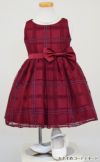 ピアノ発表会や結婚式にぴったりのカラーの女の子用キッズドレス。シンプルで美しいシルエットが魅力のAngel's Closetの子供ドレス レンタル商品（【レンタル】フロックドグリッター格子柄メッシュ＆サテン子供ドレス(SK714)バーガンディー）｜画像8