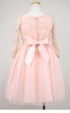 ピアノ発表会や結婚式にぴったりのピンクカラーの女の子用キッズドレス。シンプルで美しいシルエットが魅力のAngel's Closetの子供ドレス レンタル商品（【レンタル】レーススリーブチュールスカート子供ドレス(SK599)ピンク）｜画像5