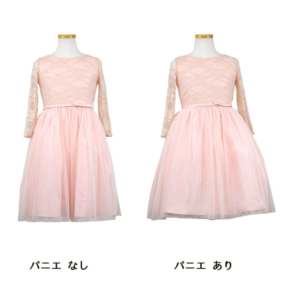 ピアノ発表会や結婚式にぴったりのピンクカラーの女の子用キッズドレス。シンプルで美しいシルエットが魅力のAngel's Closetの子供ドレス レンタル商品（【レンタル】レーススリーブチュールスカート子供ドレス(SK599)ピンク）｜画像6
