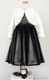 ピアノ発表会や結婚式にぴったりのブラックカラーの女の子用キッズドレス。シンプルで美しいシルエットが魅力のAngel's Closetの子供ドレス レンタル商品（【レンタル】花柄刺繍オーガンジー＆チュール子供ドレス【CHOPIN】(CAT182313)ブラック）｜画像11