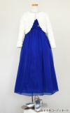 ピアノ発表会や結婚式にぴったりのブルーカラーの女の子用キッズドレス。シンプルで美しいシルエットが魅力のAngel's Closetの子供ドレス レンタル商品（【レンタル】ジュエルストーン＆クリスクロスストラップシフォンドレス(JK3556)ロイヤルブルー）｜画像11