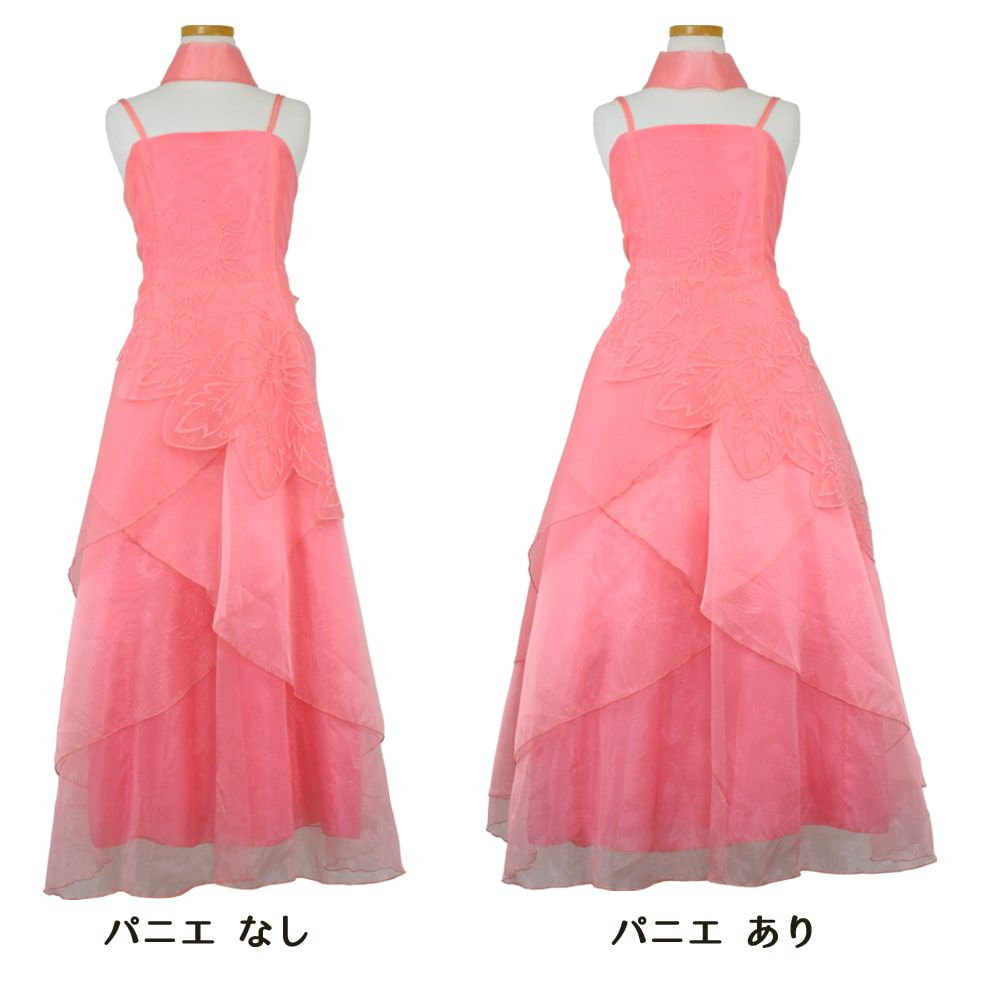 ピアノ発表会や結婚式にぴったりのカラーの女の子用キッズドレス。シンプルで美しいシルエットが魅力のAngel's Closetの子供ドレス レンタル商品（【レンタル】キャビアビーズ＆スパークルAラインオーガンジードレス(HC2007)コーラル）｜画像6