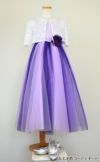 ピアノ発表会や結婚式にぴったりのカラーの女の子用キッズドレス。シンプルで美しいシルエットが魅力のAngel's Closetの子供ドレス レンタル商品（【レンタル】ダブルチュールレイヤードストラップドレス（ストール付）(JK3355)パープル）｜画像9