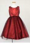 ピアノ発表会や結婚式にぴったりのブラックカラーの女の子用キッズドレス。シンプルで美しいシルエットが魅力のAngel's Closetの子供ドレス レンタル商品（【レンタル】スパークリーチュールドレス(KD352)レッド＆ブラック）｜画像3