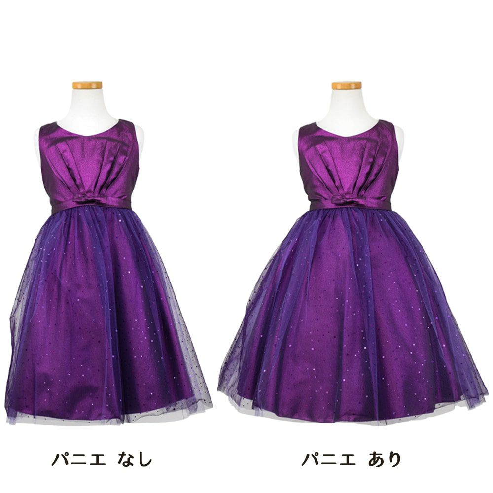 ピアノ発表会や結婚式にぴったりのカラーの女の子用キッズドレス。シンプルで美しいシルエットが魅力のAngel's Closetの子供ドレス レンタル商品（【レンタル】スパークリーチュールドレス(KD352)パープル）｜画像6