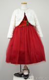 ピアノ発表会や結婚式にぴったりのカラーの女の子用キッズドレス。シンプルで美しいシルエットが魅力のAngel's Closetの子供ドレス レンタル商品（【レンタル】ローズ刺繍エレガントベルベットドレス(KD396)レッド）｜画像11