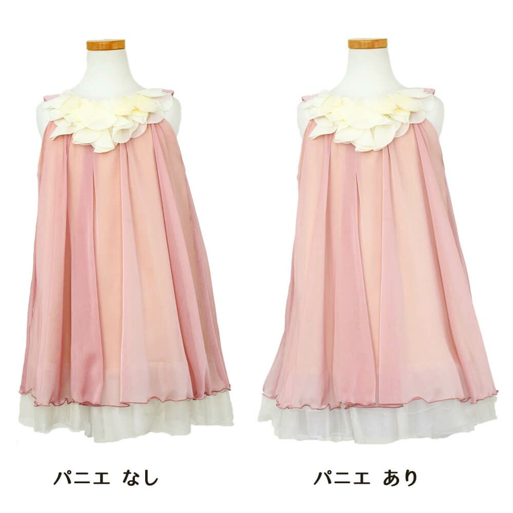 ピアノ発表会や結婚式にぴったりのカラーの女の子用キッズドレス。シンプルで美しいシルエットが魅力のAngel's Closetの子供ドレス レンタル商品（【レンタル】シフォンフラワーAラインドレス(KD284)ダスティローズ）｜画像6