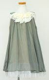 ピアノ発表会や結婚式にぴったりのカラーの女の子用キッズドレス。シンプルで美しいシルエットが魅力のAngel's Closetの子供ドレス レンタル商品（【レンタル】シフォンフラワーAラインドレス(KD284)セージ）｜画像3