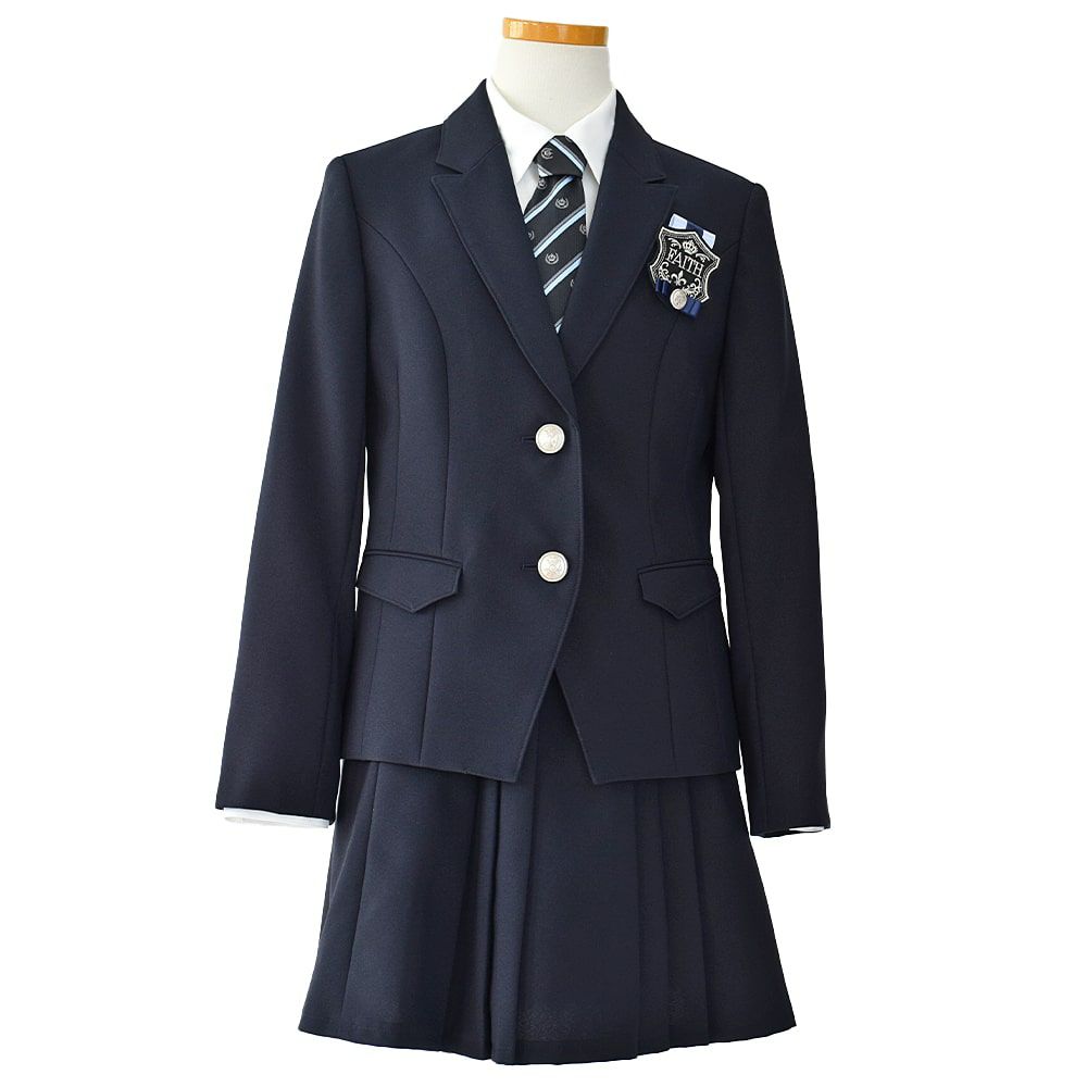 特別な日にぴったりのネイビーカラーの男の子用フォーマルスーツ。シンプルで美しいシルエットが魅力のAngel's Closetの子供フォーマル レンタル商品（【レンタル】プリーツスカートスーツ5点セット(CAT672591)ネイビー）｜画像2