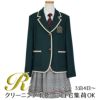 特別な日にぴったりのカラーの男の子用フォーマルスーツ。シンプルで美しいシルエットが魅力のAngel's Closetの子供フォーマル レンタル商品（【レンタル】パイピングジャケット＆格子スカートスーツ5点セット(CAT932512)グリーン）｜画像1