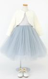 ピアノ発表会や結婚式にぴったりのブルーカラーの女の子用キッズドレス。シンプルで美しいシルエットが魅力のAngel's Closetの子供ドレス レンタル商品（【レンタル】サテン＆ボリュームチュールドレス(YP218)ブルー）｜画像10