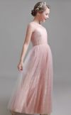 ピアノ発表会や結婚式にぴったりのブルーカラーの女の子用キッズドレス。シンプルで美しいシルエットが魅力のAngel's Closetの子供ドレス レンタル商品（【レンタル】ビスチェ風スパンコール＆チュールロングドレス（YP221） ベビーブルー）｜画像13