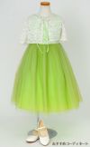 ピアノ発表会や結婚式にぴったりのカラーの女の子用キッズドレス。シンプルで美しいシルエットが魅力のAngel's Closetの子供ドレス レンタル商品（【レンタル】レース＆４レイヤーイリュージョンチュールドレス（KD414） グリーン）｜画像9