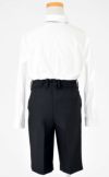 特別な日にぴったりのブラックカラーの男の子用フォーマルスーツ。シンプルで美しいシルエットが魅力のAngel's Closetの子供フォーマル レンタル商品（【レンタル】ヘリンボーン織り3つボタンスーツ4点セット(CAT545411) ブラック）｜画像8