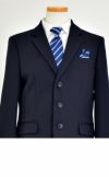 特別な日にぴったりのネイビーカラーの男の子用フォーマルスーツ。シンプルで美しいシルエットが魅力のAngel's Closetの子供フォーマル レンタル商品（【レンタル】レジメンタルタイ3つボタンベーシックスーツ4点セット(CAT555611) ネイビー）｜画像6