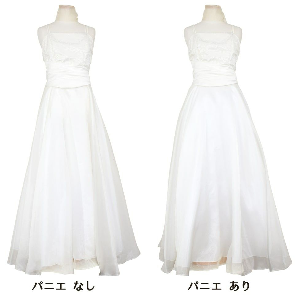 ピアノ発表会や結婚式にぴったりのカラーの女の子用キッズドレス。シンプルで美しいシルエットが魅力のAngel's Closetの子供ドレス レンタル商品（【レンタル】キャビアビーズ＆ダイアゴナルボディオーガンジースカートドレス（HC1568）アイボリー）｜画像6