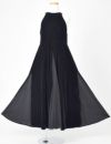 ピアノ発表会や結婚式にぴったりのブラックカラーの女の子用キッズドレス。シンプルで美しいシルエットが魅力のAngel's Closetの子供ドレス レンタル商品（【レンタル】ブラックスリットベルベットロングドレス(YP243) ブラック）｜画像6