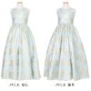 ピアノ発表会や結婚式にぴったりのブルーカラーの女の子用キッズドレス。シンプルで美しいシルエットが魅力のAngel's Closetの子供ドレス レンタル商品（【レンタル】ローズパターンクラシカルロングドレス(YP244) ブルーゴールド）｜画像6