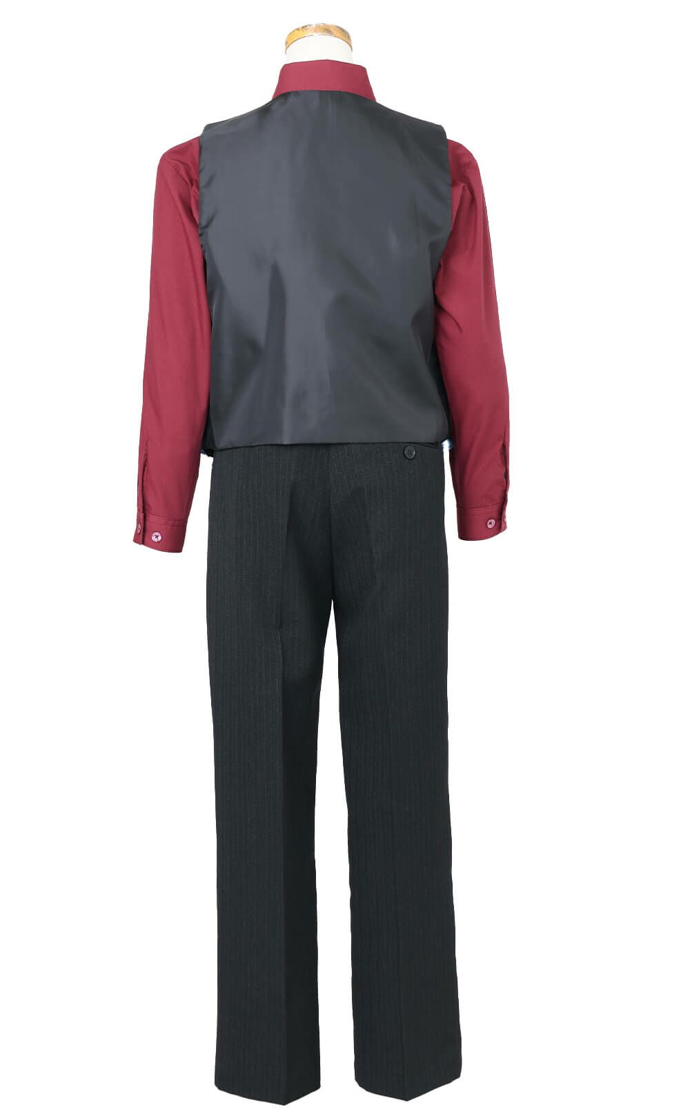 特別な日にぴったりのカラーの男の子用フォーマルスーツ。シンプルで美しいシルエットが魅力のAngel's Closetの子供フォーマル レンタル商品（【レンタル】ベストスーツ4点セット（CC1688）バーガンディー）｜画像5