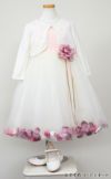 ピアノ発表会や結婚式にぴったりのカラーの女の子用キッズドレス。シンプルで美しいシルエットが魅力のAngel's Closetの子供ドレス レンタル商品（【レンタル】サテン＆チュールフラワーペタルドレス（KD160B）ローズ）｜画像11